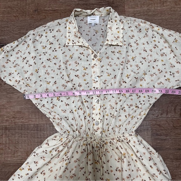 Sabo Skirt Onara Dress Yellow Floral Cotton Mini Size Small - Picture 11 of 12